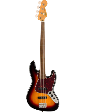 Squier® by Fender® Bajo Eléctrico Jazz Bass® '60s Classic Vibe Fretless Color: 3 Tone Sunburst