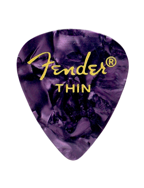 Fender® Uñetas Celuloide 351 Classic Purple Moto Calibre: Thin Pack: 12 Unidades