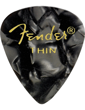 Fender® Uñetas Celuloide 351 Shape Premium Calibre: Thin Color: Black Moto Pack: 12 Unidades