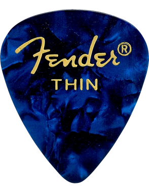 Fender® Uñetas Celuloide 351 Shape Premium Calibre: Thin Color: Blue Moto Pack: 12 Unidades