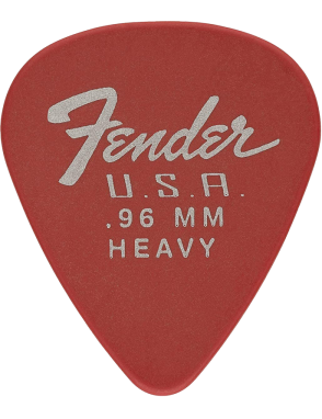 Fender® Uñetas Delrin 351Dura-Tone Calibre: .96 mm Color: Fiesta Red Pack: 12 Unidades