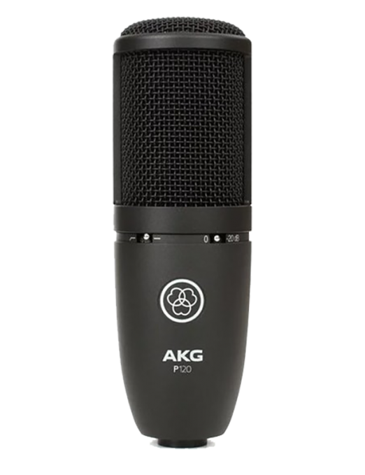 AKG® Micrófono Condensador P120 Cardioide Atenuador Pad 20dB