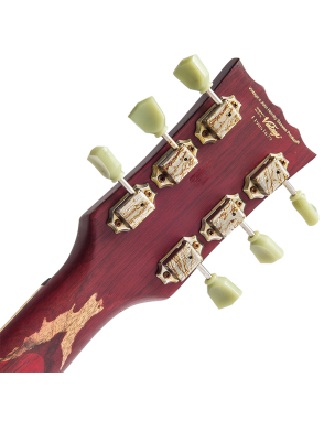 Vintage® Guitarra Eléctrica VS6 Icon Distressed Gastadas Color: Cherry Red