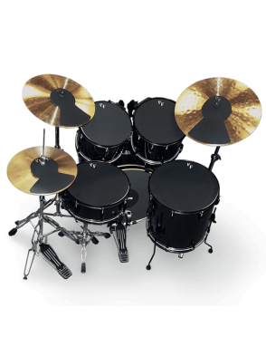 VIC FIRTH® Silenciador Batería MUTEPP3  Setx8: 12",13",14",16", 22",HH+Cr+Rd