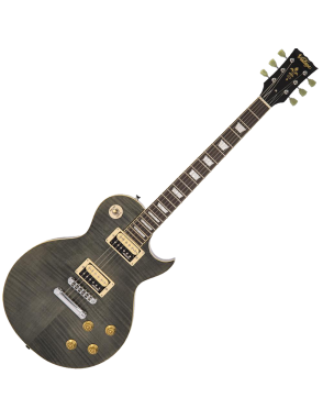 Vintage® Guitarra Eléctrica V100T Color: Flamed Gloss Black