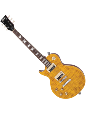 Vintage® Guitarra Eléctrica serie LV100AFD Zurdo Color: Flamed Amber