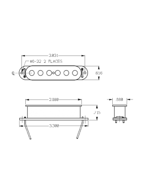 Seymour Duncan® SSL-3 Hot Strat Cápsulas Guitarra Eléctrica Single Coil Cover: White