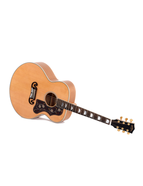 Sigma® Guitarra Electroacústica Grand Jumbo GJA-SG200 Fishman® Color: Natural Envejecido