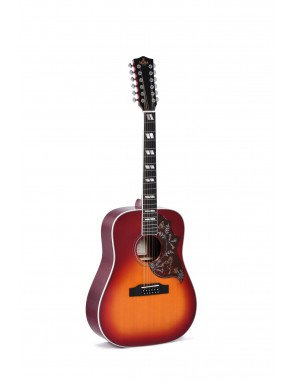 Sigma® DM12-SG5 Guitarra Electroacústica Dreadnought 12 Cuerdas  Fishman® Funda Rígida | Vintage Cherry Sunburst
