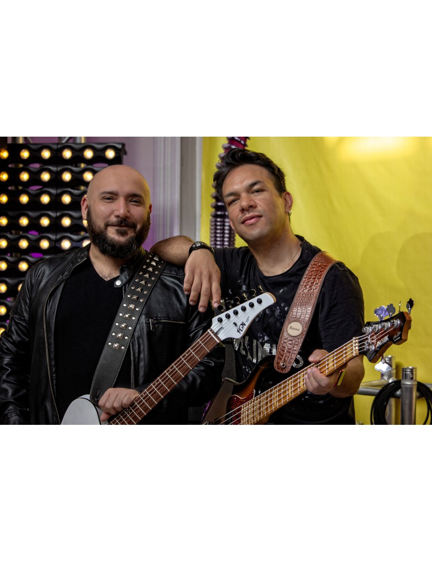Basso® Greco Metallic Correa Guitarra 6 cm Edición Limitada Black