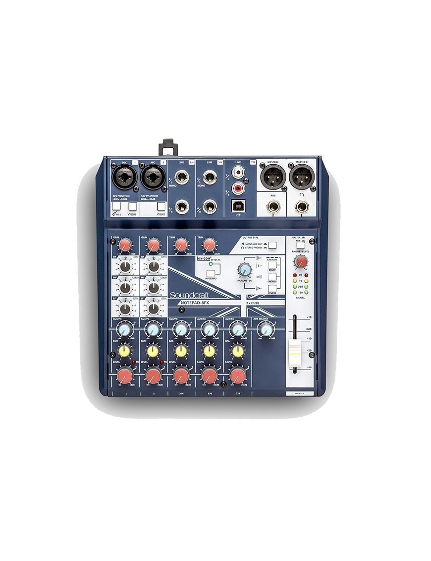 Soundcraft® by HARMAN Mezclador NOTEPAD 8FX Efectos USB