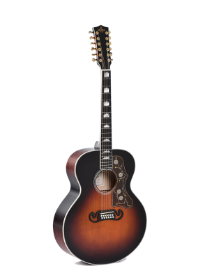 Sigma® Guitarra Electroacústica Grand Jumbo 12 Cuerdas GJA-SG200 Fishman® Funda Color: Sunburst