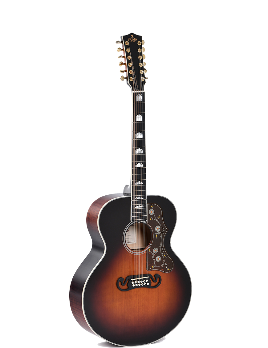 Sigma® GJA12-SG200 Guitarra Electroacústica 12 Cuerdas Grand Jumbo Fishman® Softcase | Sunburst