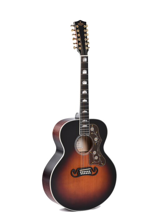 Sigma® GJA12-SG200 Guitarra Electroacústica 12 Cuerdas Grand Jumbo Fishman® Softcase | Sunburst