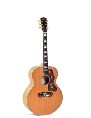 Sigma® Guitarra Electroacústica Grand Jumbo GJQA-SG200 Fishman® Funda Color: Natural