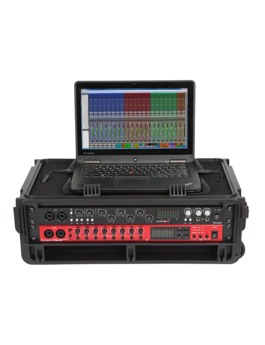 SKB® Case Resina Audio ISF2U Studio Flyer 2U Rack + Notebook