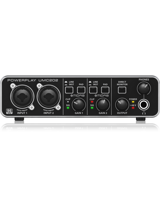 Behringer® Interfaz Audio U-PHORIA UMC202HD Audiophile 2x2 USB Behringer® Interfaz Audio U-PHORIA UMC202HD Audiophile 2x2 USB