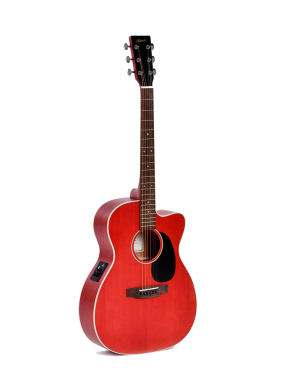 Ditson by Sigma® Guitarra Electroacústica 000 C-10E Color: Trans Red