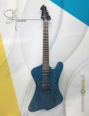 Sully® Guitarra Eléctrica 7 Cuerdas RAVEN 7 Shipwreck Hardtail con Estuche Duro
