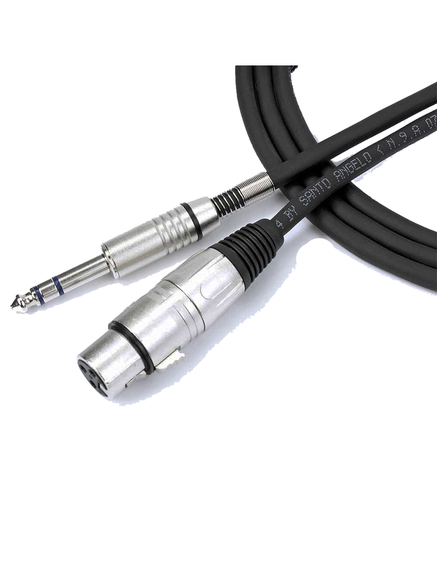 Santo Angelo® AC11 Cable Audio Plug ¼" TRS a XLR Hembra OFHC | 90 cm