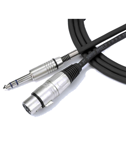 Santo Angelo® AC11 Cable Audio Plug ¼" TRS a XLR Hembra OFHC | 90 cm