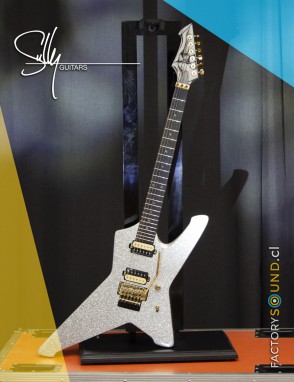 Sully® Supernova Glitterati Sparkle Guitarra Eléctrica  Floyd Rose con Estuche Duro