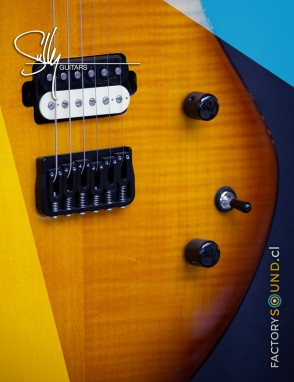 Sully® Guitarra Eléctrica '71 STARLING Sunset Burst Floyd con Funda