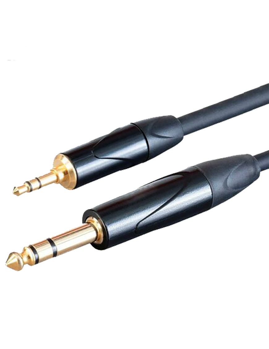 Santo Angelo® AC8 Cable Audio 1Mini Plug ⅛" TRS a 1Plug ¼" TRS OFHC | 3 mt