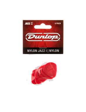 Dunlop® Uñetas Nylon Jazz I 47P1N Rojo Bolsa: 6 Unidades