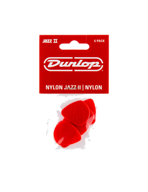 Dunlop® Uñetas Nylon Jazz II 47P 2N Color: Rojo Bolsa: 6 Unidades
