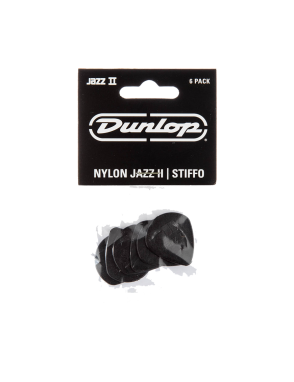 Dunlop® 47-2S Uñetas Jazz II Stiffo Calibre: 1.18mm Negro | 6 Unidades