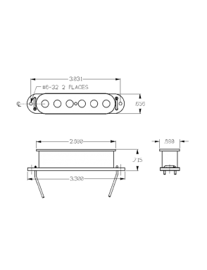 Seymour Duncan® SHR-1b Hot Rails® Strat Cápsulas Guitarra Eléctrica Bridge Single Coil Cover: White