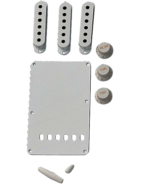 Fender® Partes Guitarra STRATOCASTER® Kit Genuine Parts Pack: 9 Unidades Color Blanco