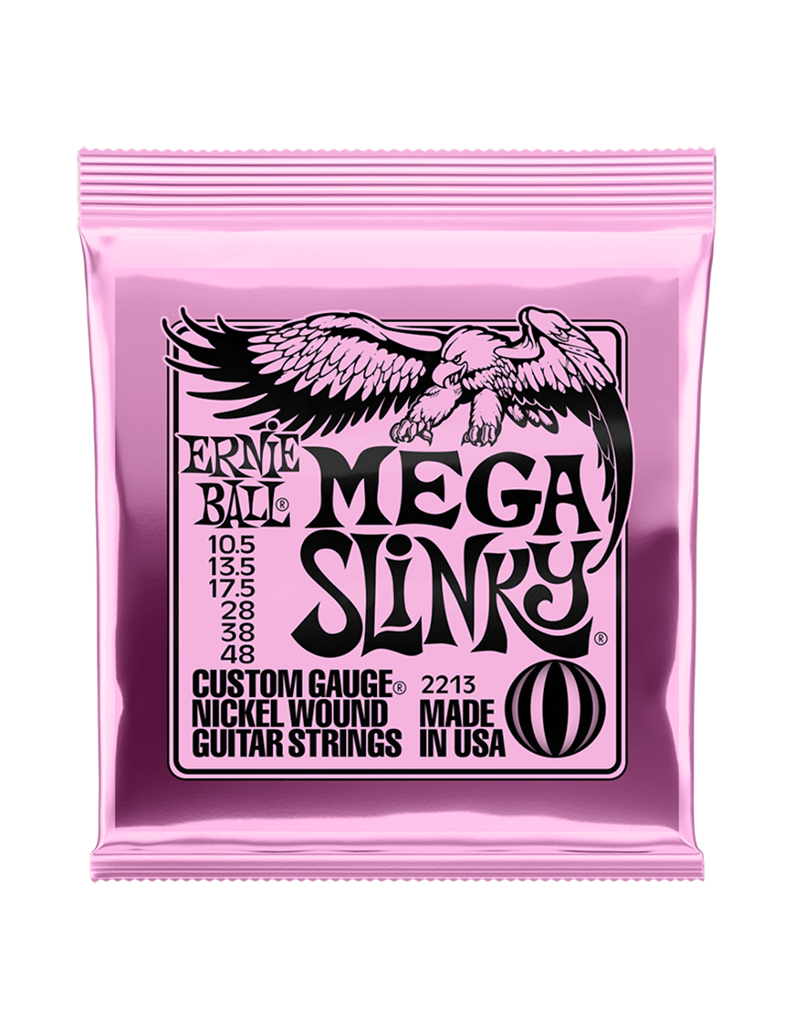 Ernie Ball® 2213 10.5-48 Slinky® Cuerdas Guitarra Eléctrica 6 Cuerdas Mega Nickel