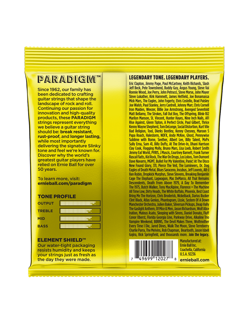 Ernie Ball® 2027 11-54 PARADIGM Cuerdas Guitarra Eléctrica 6 Cuerdas Beefy Slinky®