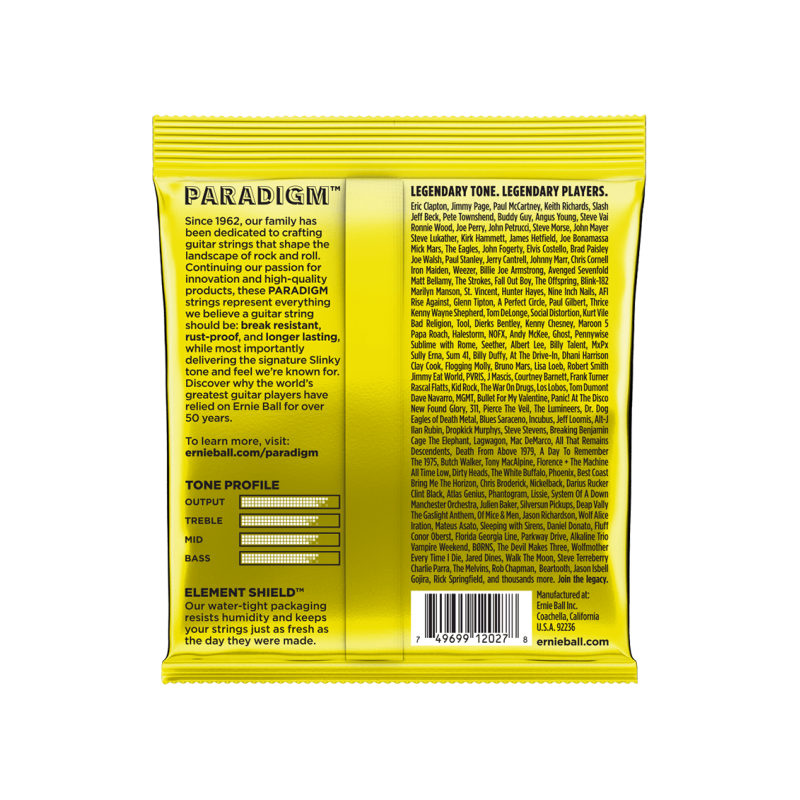 Ernie Ball® 2027 11-54 PARADIGM Cuerdas Guitarra Eléctrica 6 Cuerdas Beefy Slinky®