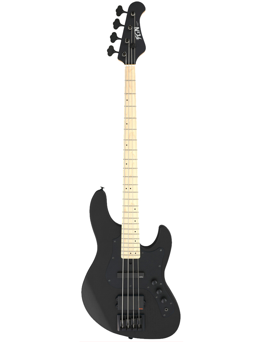 FGN® JMJ2M Bajo Eléctrico Mighty Jazz Maple ASH DEM | Funda | Color: Open Pore Black