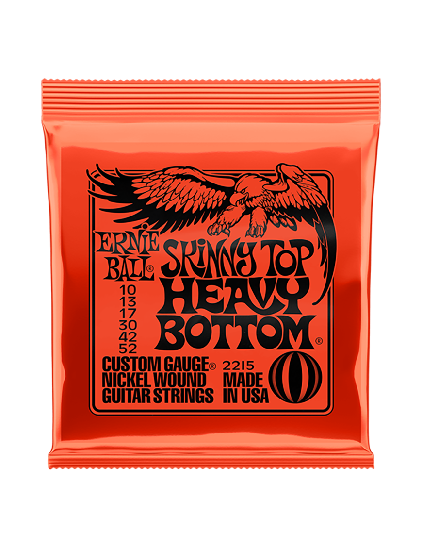 Ernie Ball® 2215 Cuerdas Guitarra Eléctrica 6 Cuerdas Skinny Top Heavy Bottom® 10-52