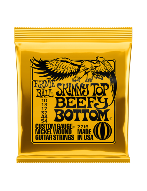 Ernie Ball® Cuerdas Guitarra Eléctrica 6 Cuerdas 2216 Skinny Top Beefy Bottom® 10-54