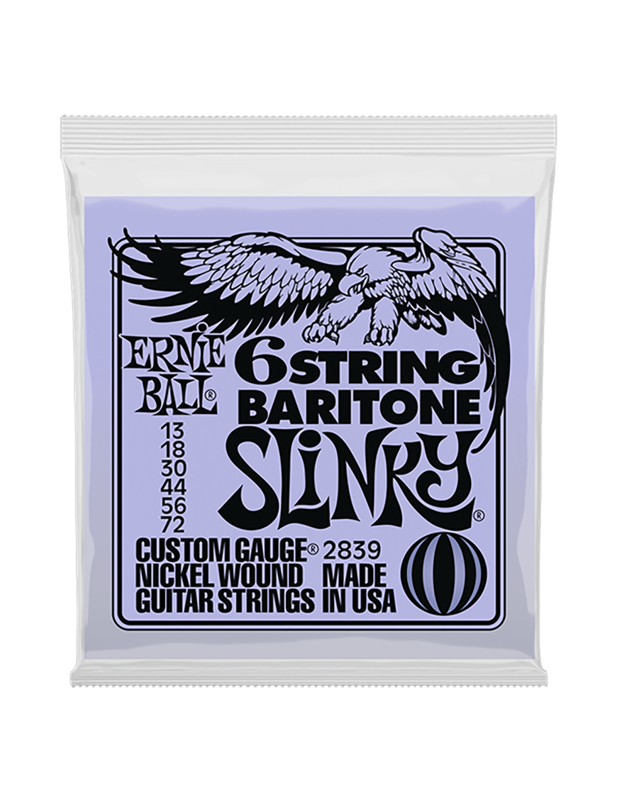 Ernie Ball® 2839 13-72 Slinky Cuerdas Guitarra Eléctrica Barítono 6 Cuerdas