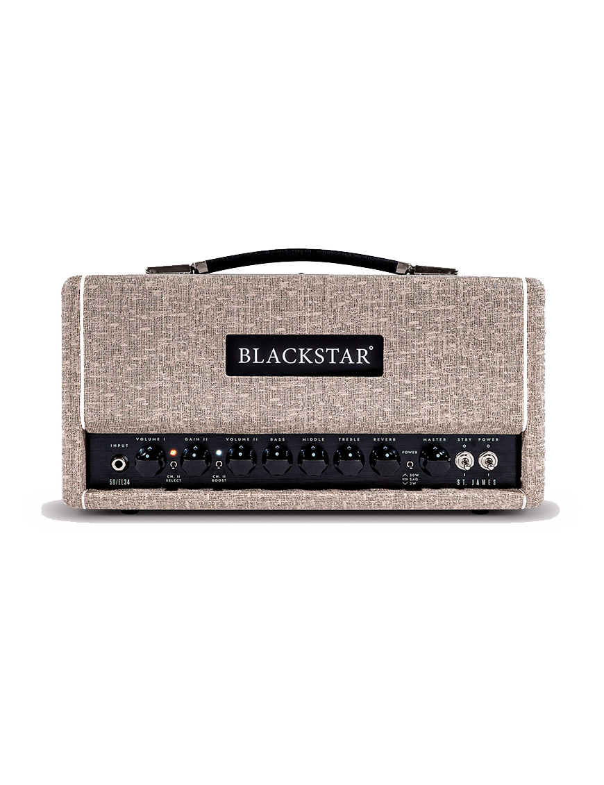 Blackstar® St. James 50/EL34H Amplificador Guitarra Cabezal 50W USB Color: Beige