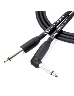 Santo Angelo® NINJA Cable Instrumentos Plug ¼" Recto a Plug ¼" L 90° OFHC Largo: 3.05 mt