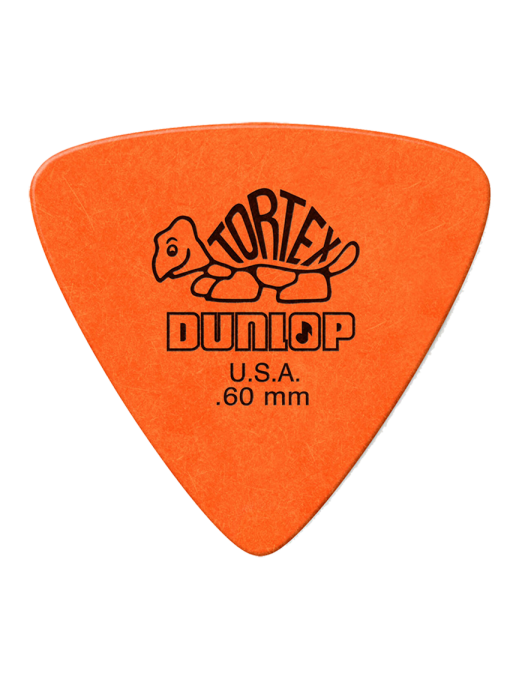Dunlop® Uñetas Tortex® Triangle 431 Calibre: .60 mm Color: Naranjo Bolsa: 6 Unidades