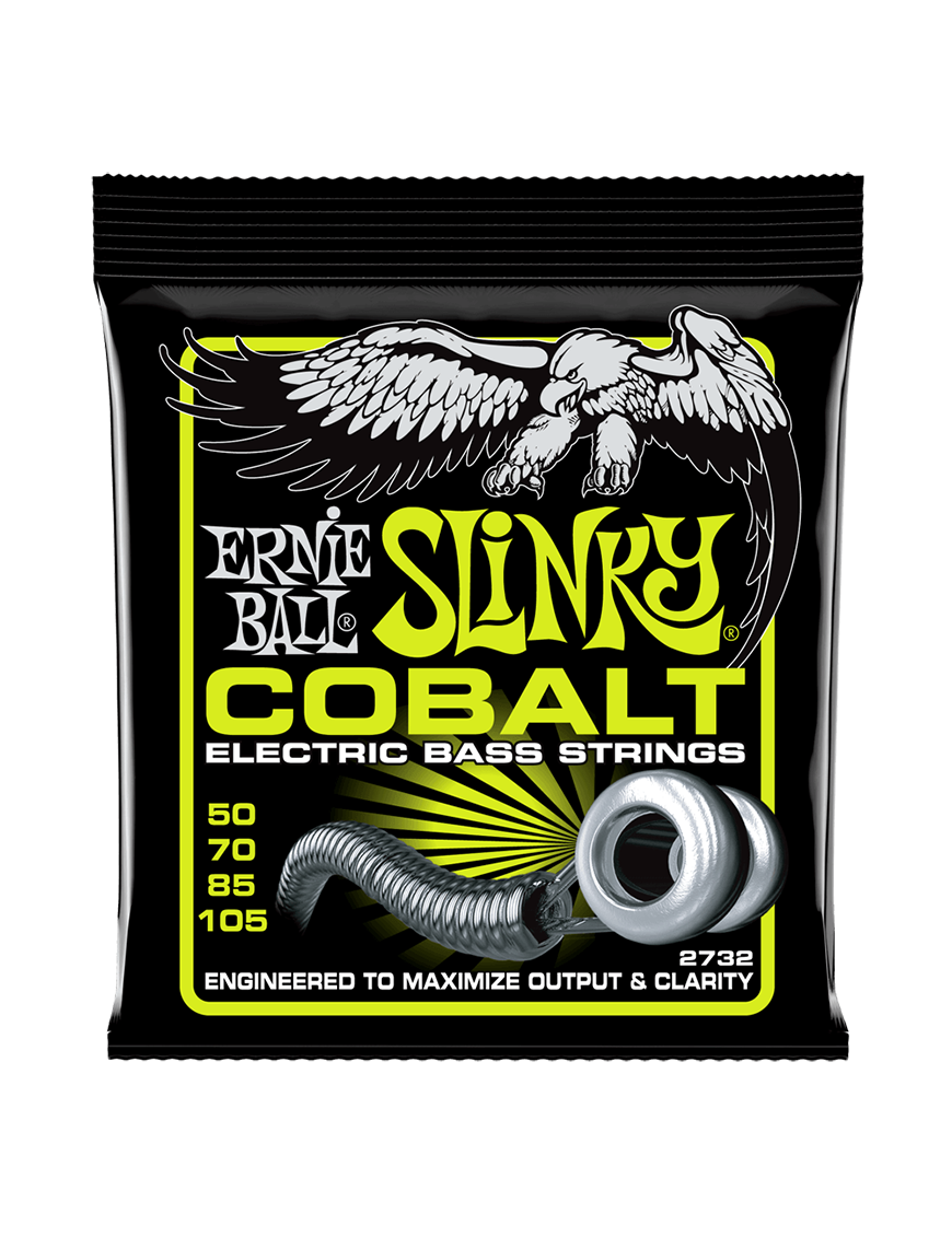 Ernie Ball® 2732 50-105 Cobalt Slinky® Cuerdas Bajo Eléctrico 4 Cuerdas  Regular