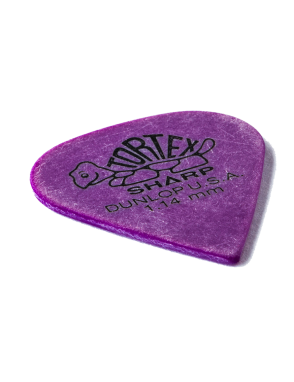 Dunlop® Uñetas Tortex® Sharp 412R Calibre: 1.14 mm Color: Morado Bolsa: 72 Unidades