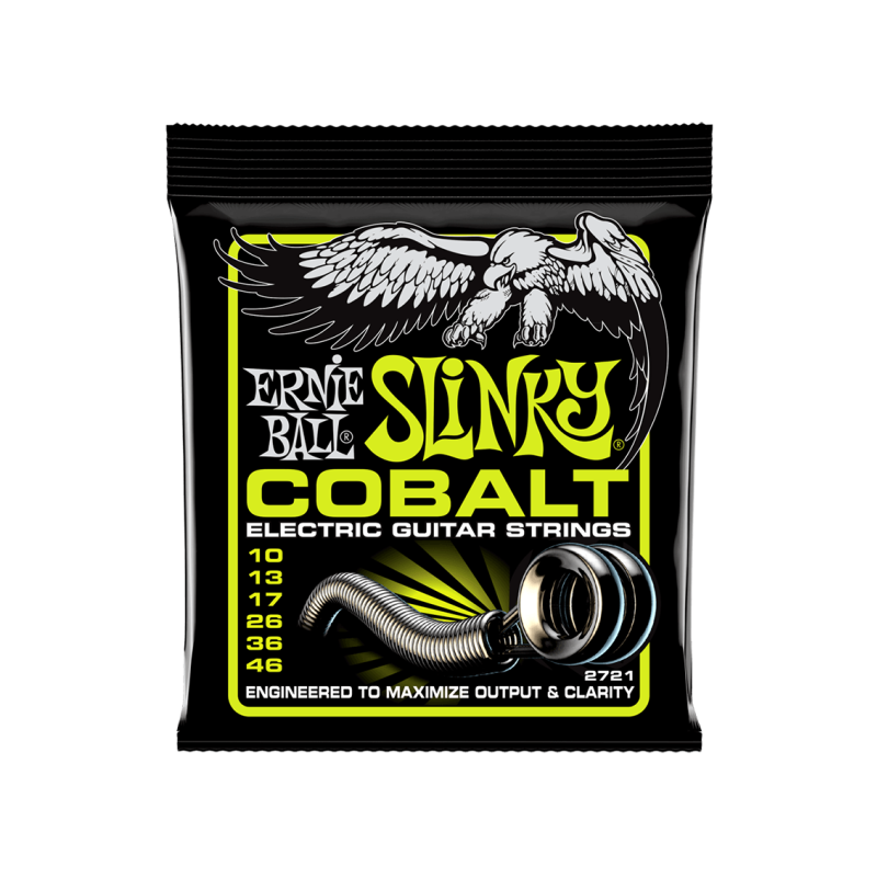Ernie Ball® 2721 10-46 Cobalt Slinky® Cuerdas Guitarra Eléctrica 6 Cuerdas Regular