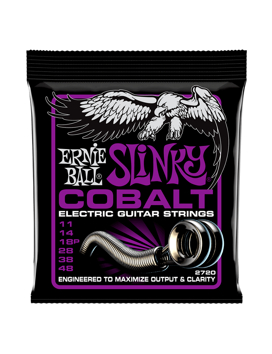 Ernie Ball® 2720 11-48 Cobalt Slinky® Cuerdas Guitarra Eléctrica 6 Cuerdas Power