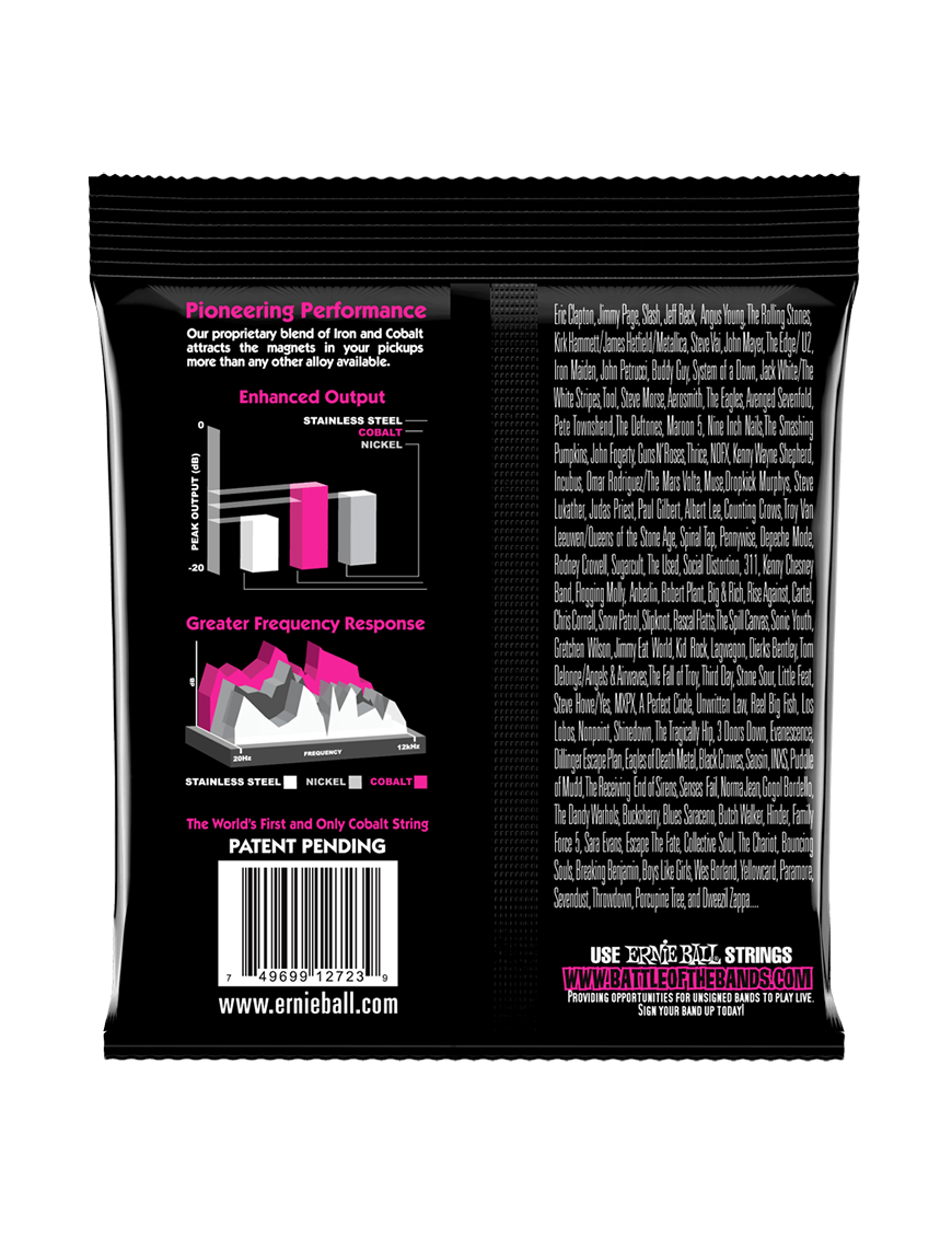 Ernie Ball® 2723 9-42 Cobalt Slinky® Cuerdas Guitarra Eléctrica 6 Cuerdas Super