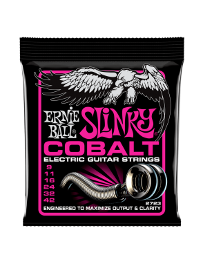 Ernie Ball® 2723 9-42 Cobalt Slinky® Cuerdas Guitarra Eléctrica 6 Cuerdas Super