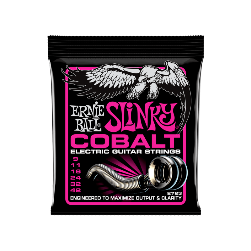 Ernie Ball® 2723 9-42 Cobalt Slinky® Cuerdas Guitarra Eléctrica 6 Cuerdas Super